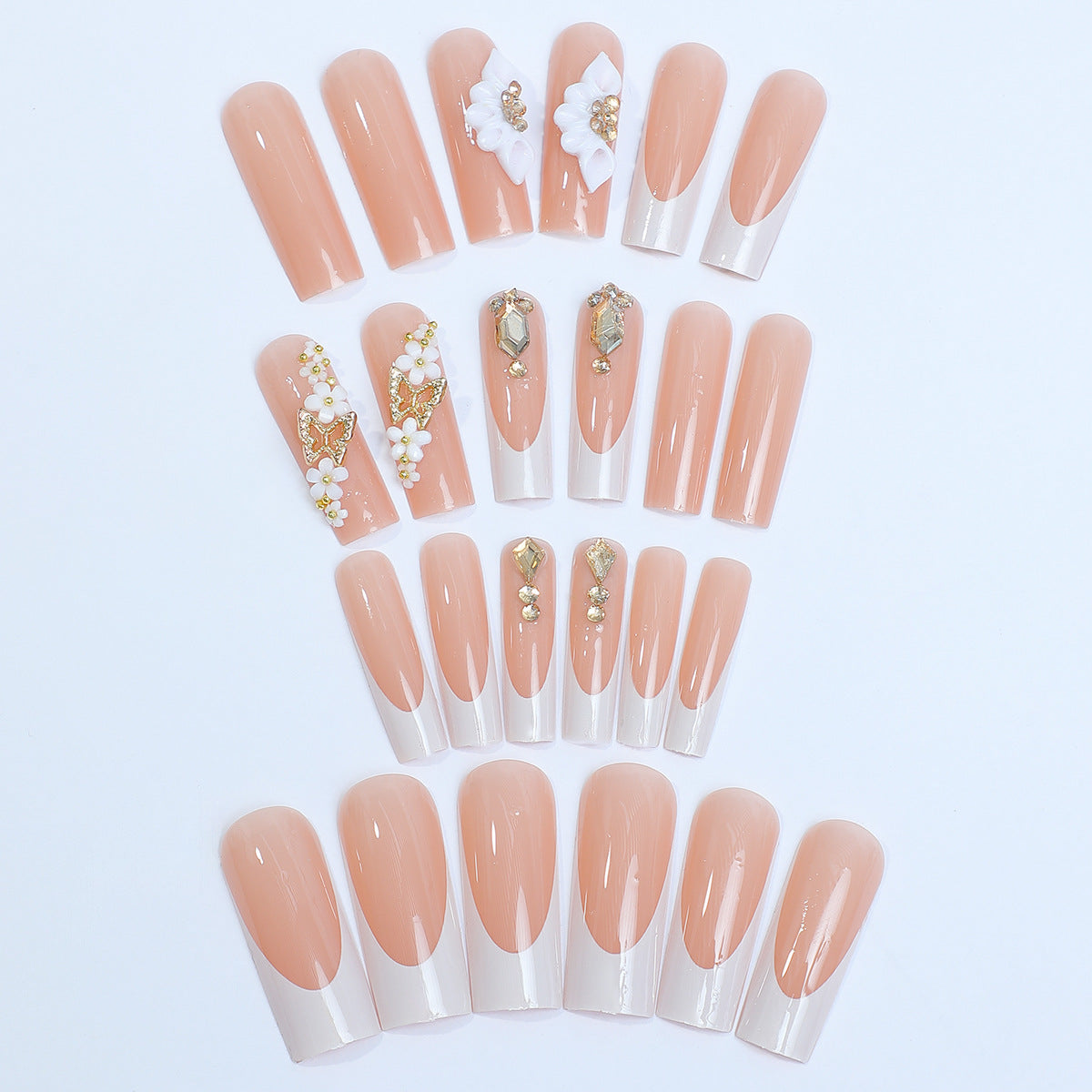 Elegantes dekoratives Press-On-Nagelkunst-Set Brehn