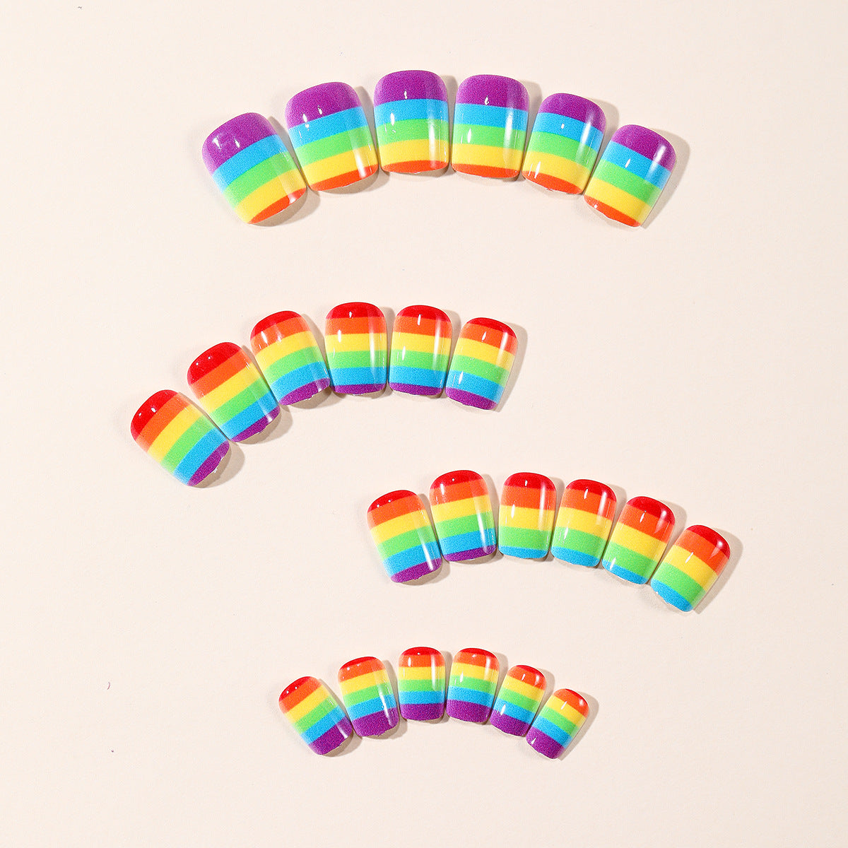 Regenbogenverlauf Nagelkunst-Set Brehn