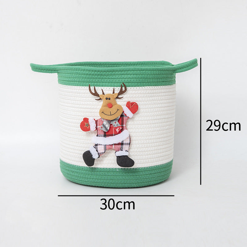 Dekorativer Aufbewahrungskorb mit Weihnachtsmotiv