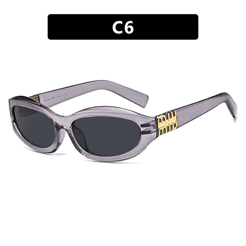 Damen modische Sonnenbrille im geschwungenen Design mit luxuriösen Details Brehn