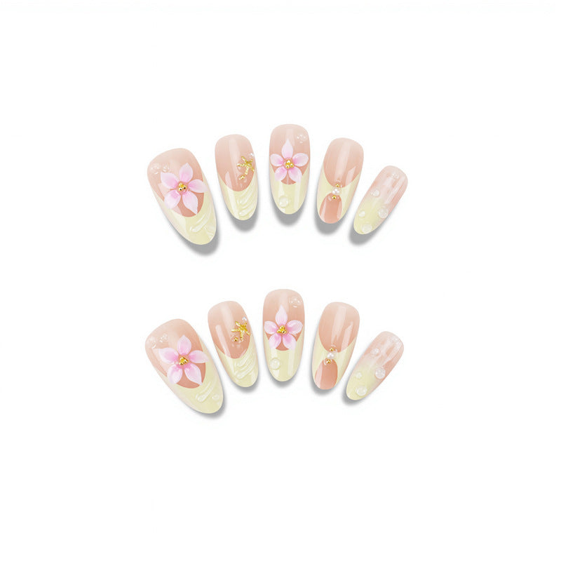 Blumen-Themen Press-On Nagelkunst Set Brehn