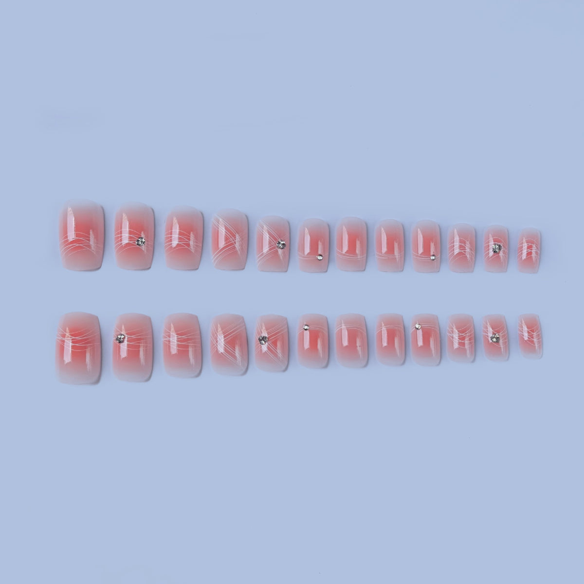 Elegantes Strass-Nagelkunst-Set