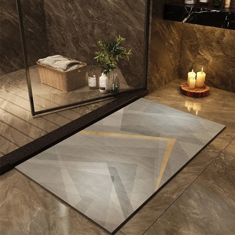 Moderne geometrische Badmatte Brehn