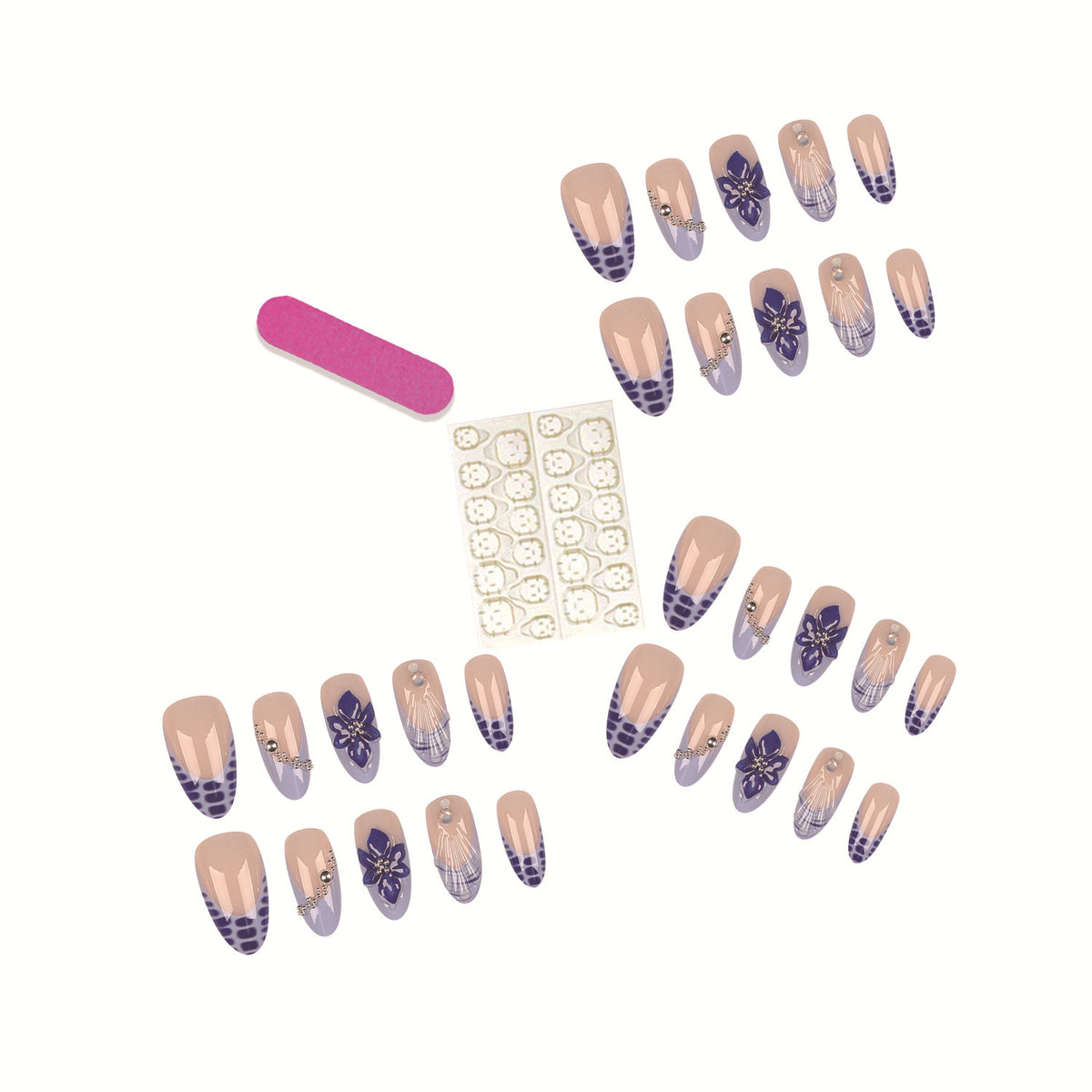 Künstlerisches Press-On Nageldekoration Set