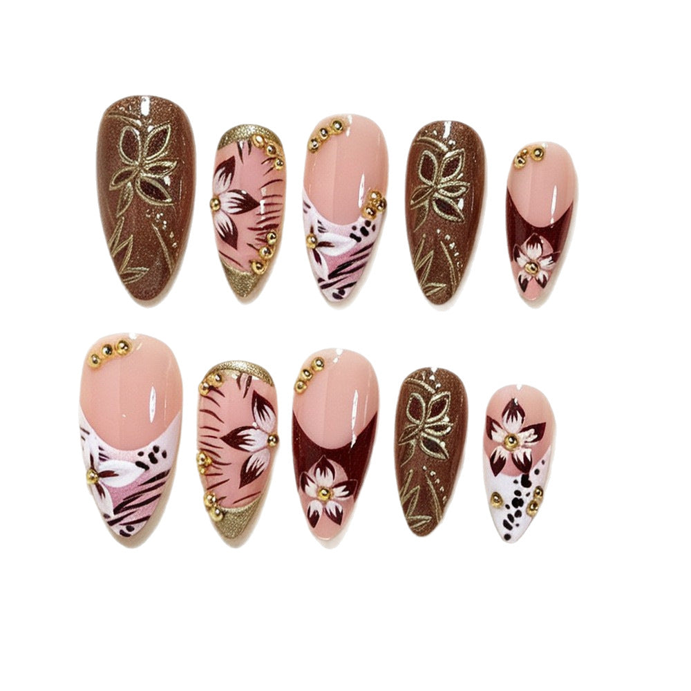 Künstlerisches Langes Stiletto-Nageldesign Brehn