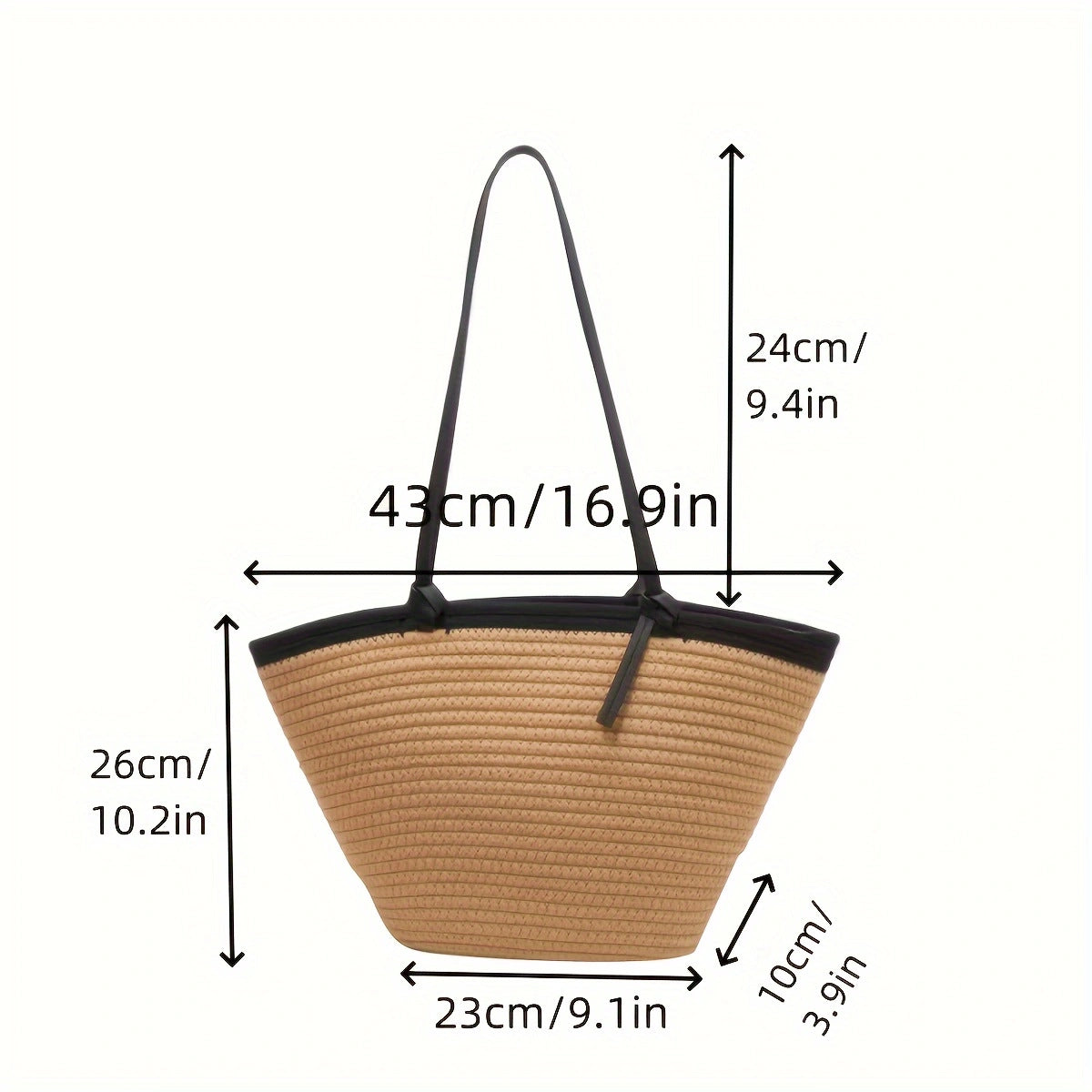 Geräumige Strandtasche mit Innovativen Ledergriffen Brehn