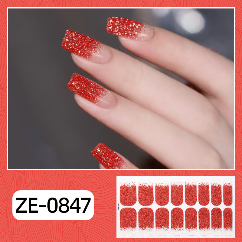 Glitzer Ombre Nagel Wraps