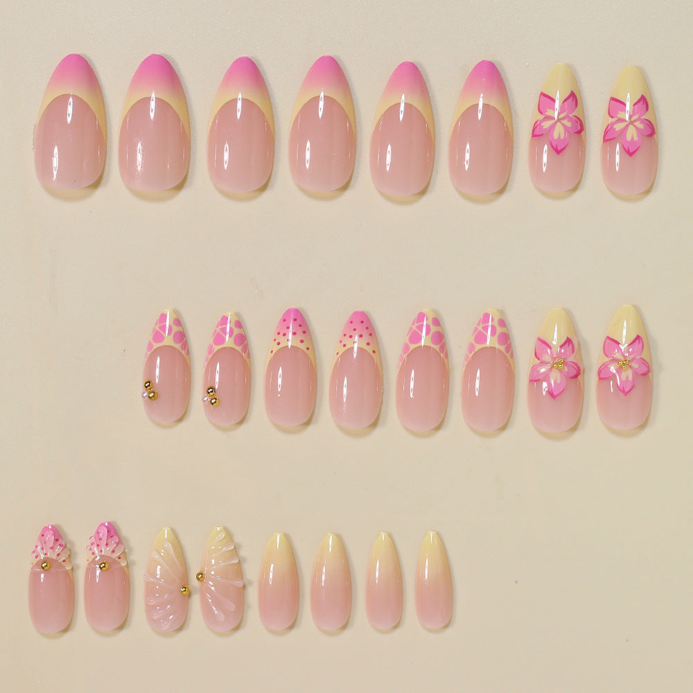 Floral Verziert Stiletto Nagelkunst Tipps Brehn