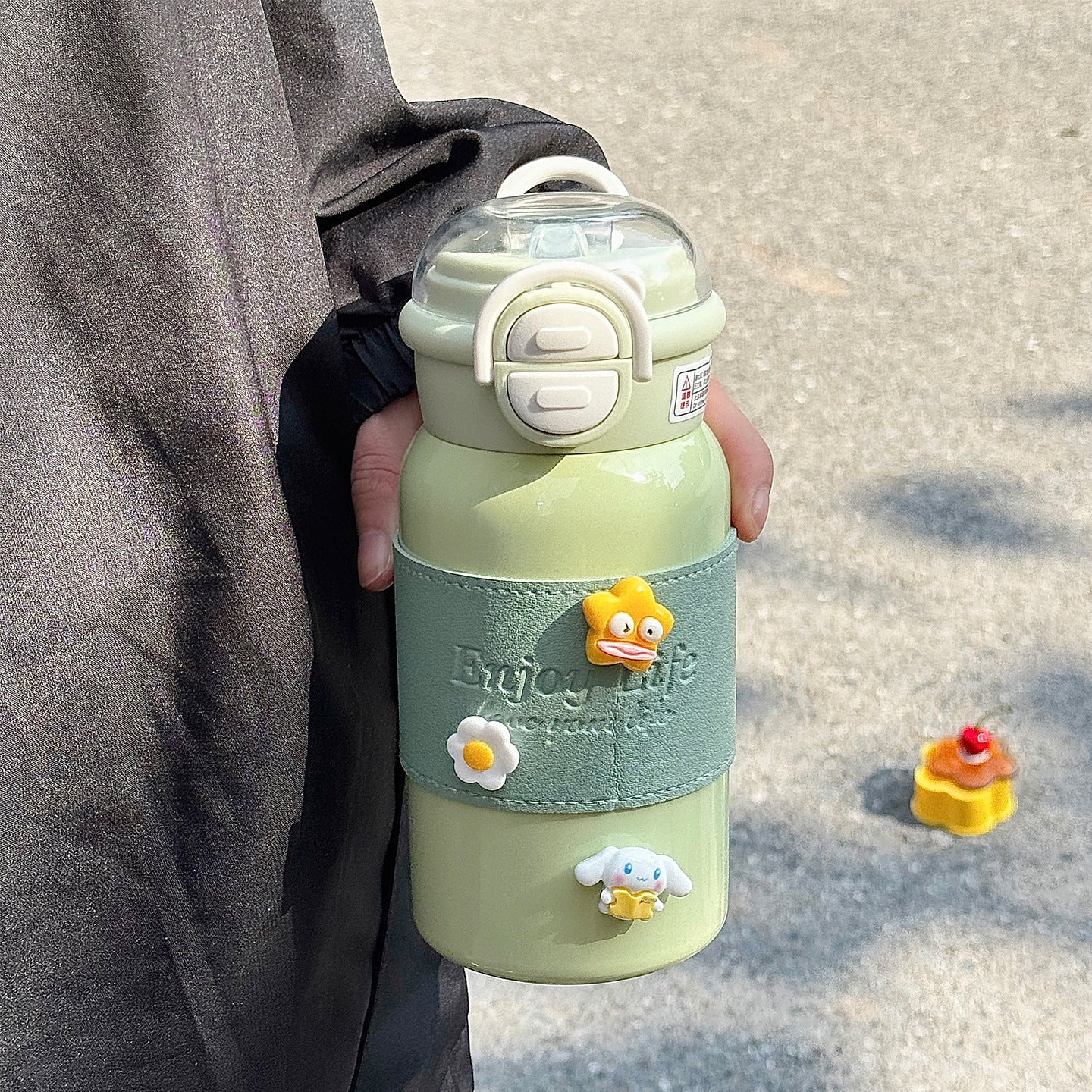 Damen multifunktionale Trinkflasche mit kreativen Silikon-Elementen Brehn