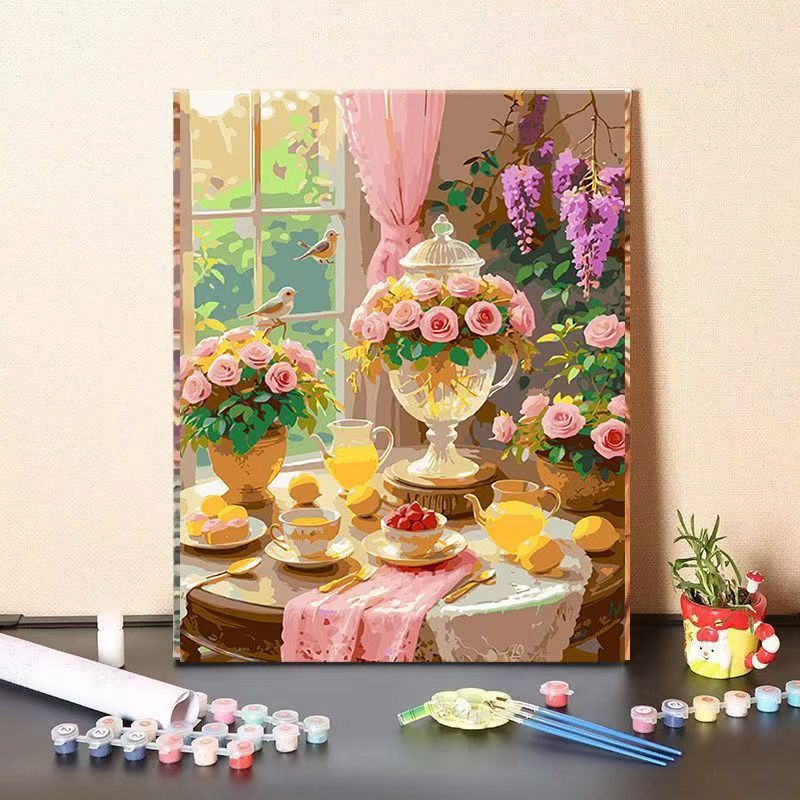 DIY Floral Still Life Malen nach Zahlen Set Brehn