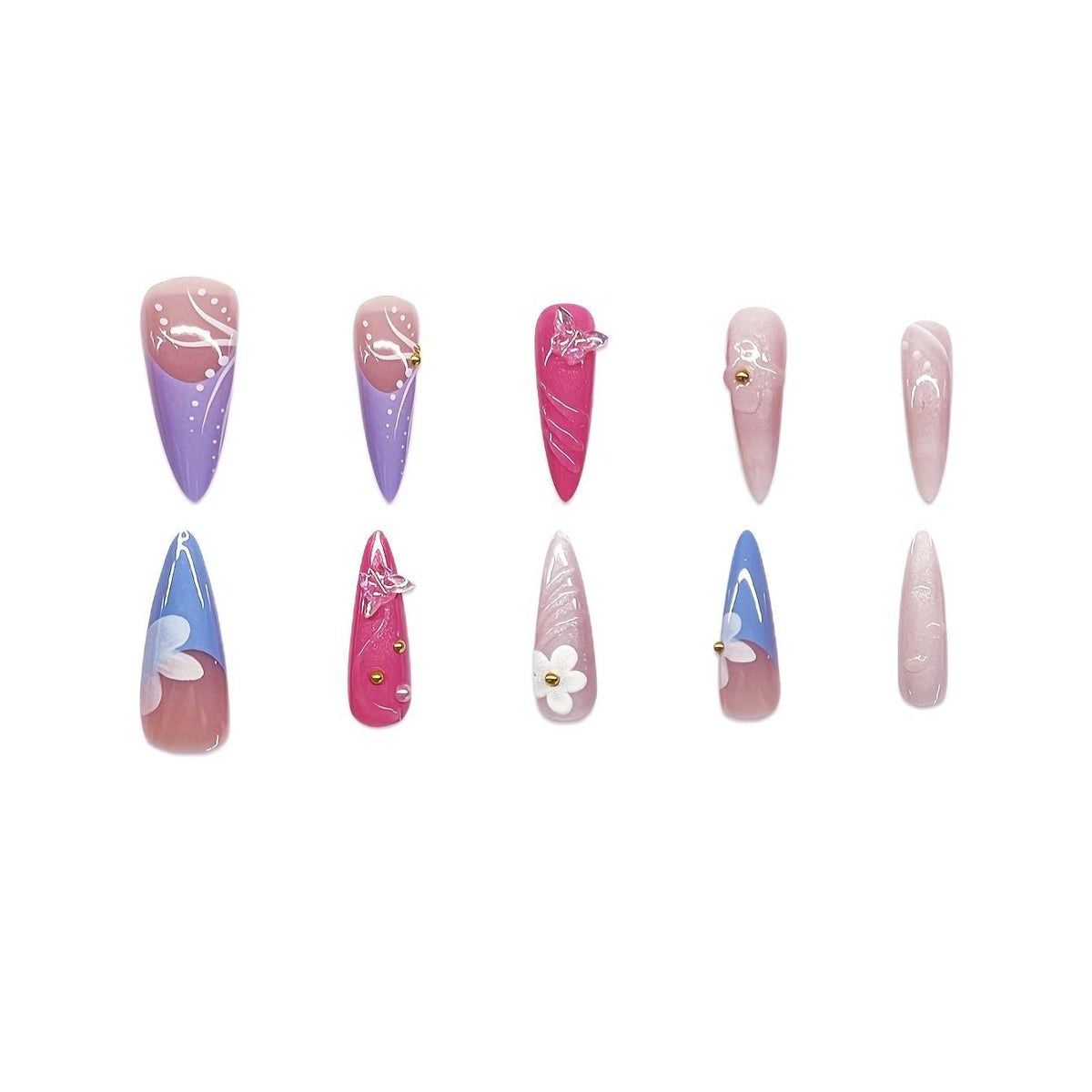 Florale Künstlerische Nagelverlängerungen Brehn