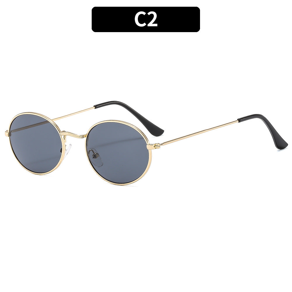 Modische Retro Runde Sonnenbrille