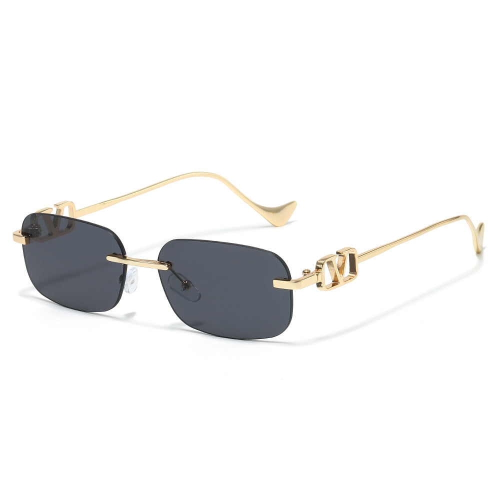 Chic Vintage-inspirierte rechteckige Sonnenbrille Brehn
