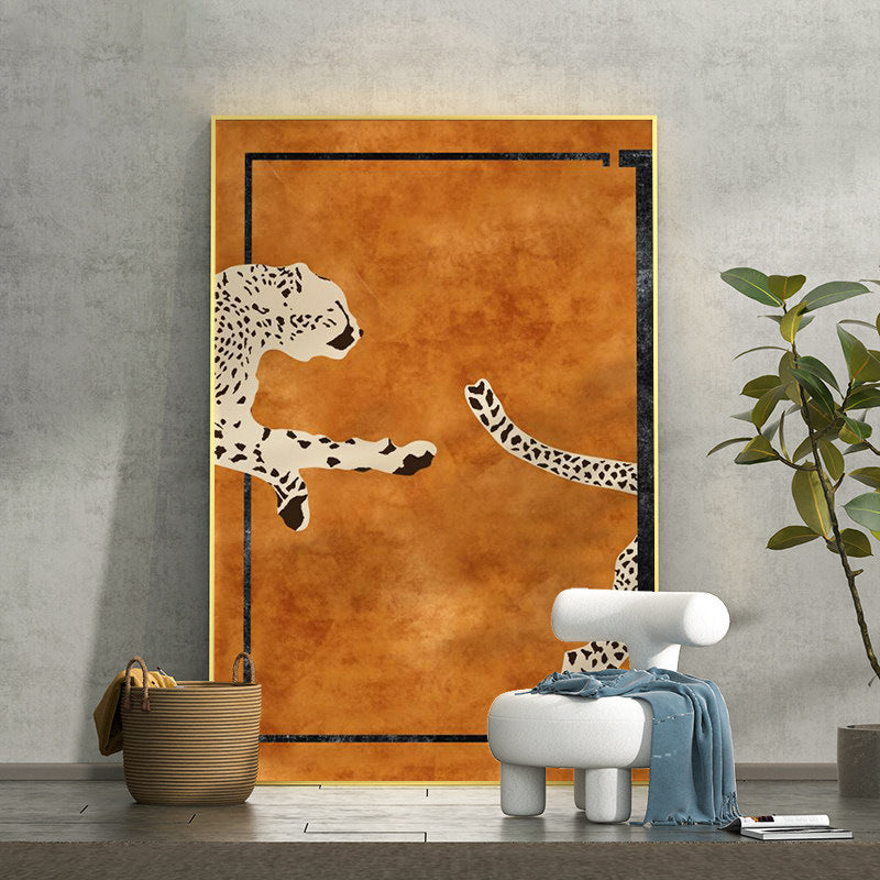 Dekorative Leopardenmuster Wandkunst