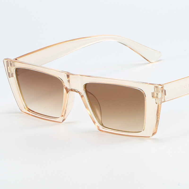 Damen geometrische Sonnenbrille mit trendigem, eckigem Rahmen Brehn