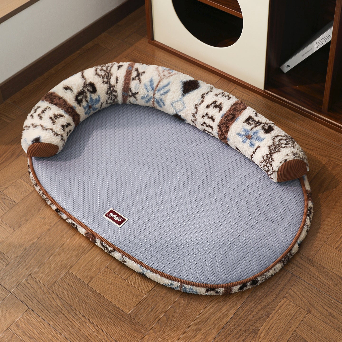 Unisex nan kühlendes orthopädisches Katzenbett mit Nackenrolle Brehn