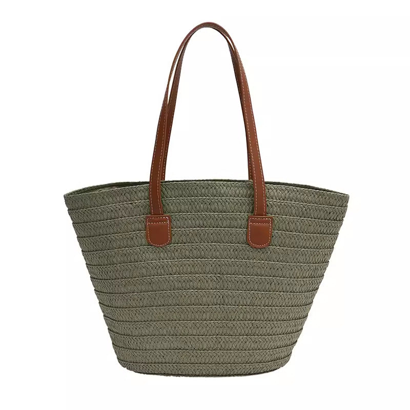 Handgefertigte Strandtasche Aus Natürlichem Material mit Robusten Griffen Brehn