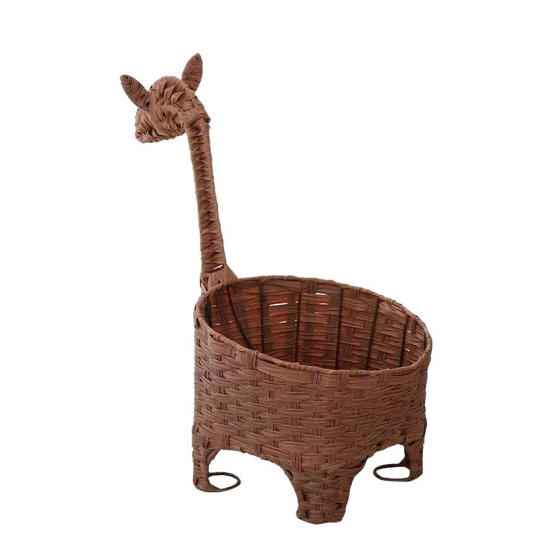 Dekorativer Rattanspeicherkorb mit Tierdesign Brehn