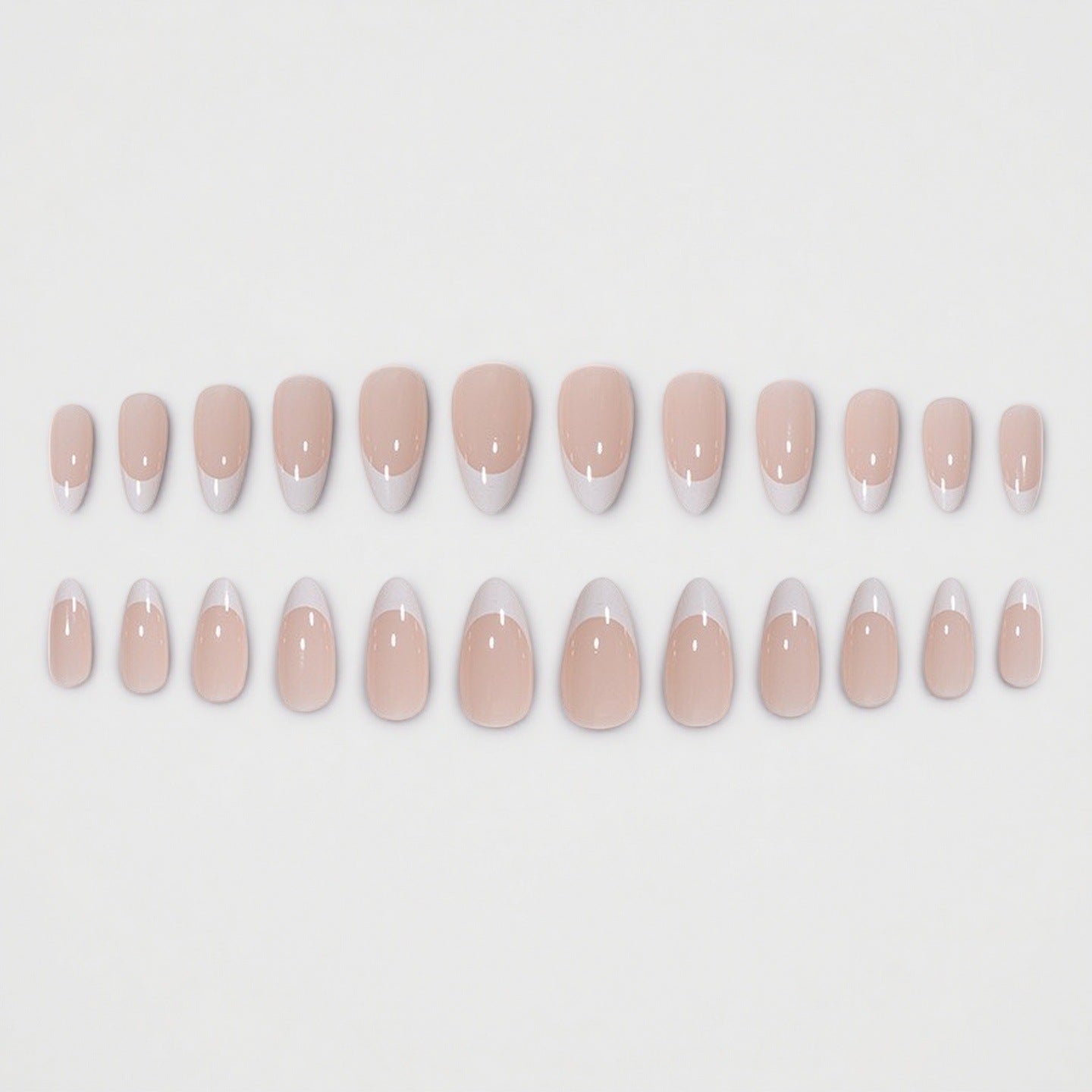 Elegantes French Tip Press-On Nail Set Brehn