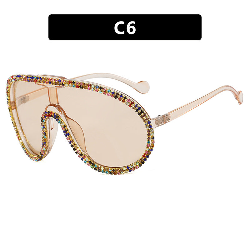 Damen extravagante Sonnenbrille mit funkelndem Rahmen Brehn