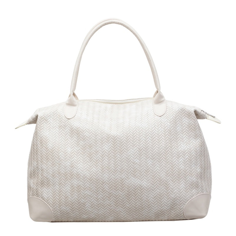 Gewebe Leder Reise Handtasche