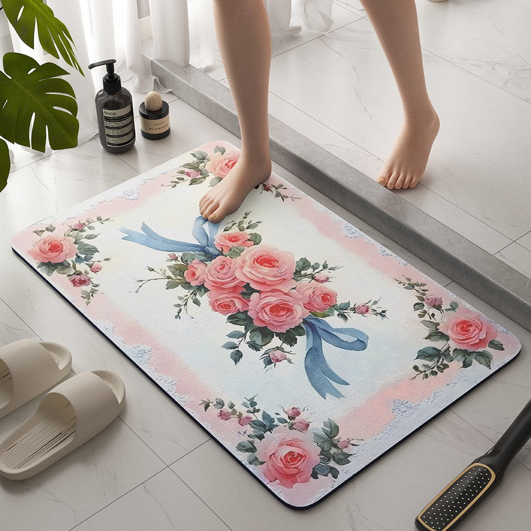 Vintage Floral Badmatte Brehn