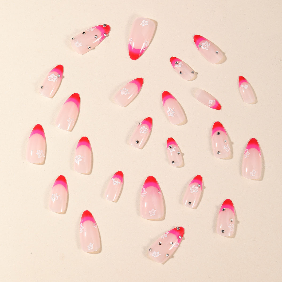 Künstlerische Ombre Nagelverlängerungen Brehn