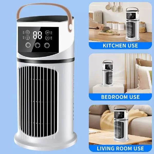 Unisex Einheitsgröße tragbarer Turm evaporativer Luftkühler mit LED-Touch-Display programmierbarem Thermostat und ergonomischem Tragegriff Brehn