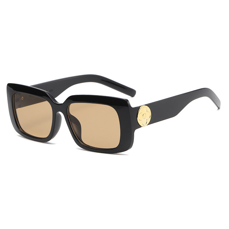 Damen Oversized Sonnenbrille mit luxuriösem transparenten Rahmen Brehn