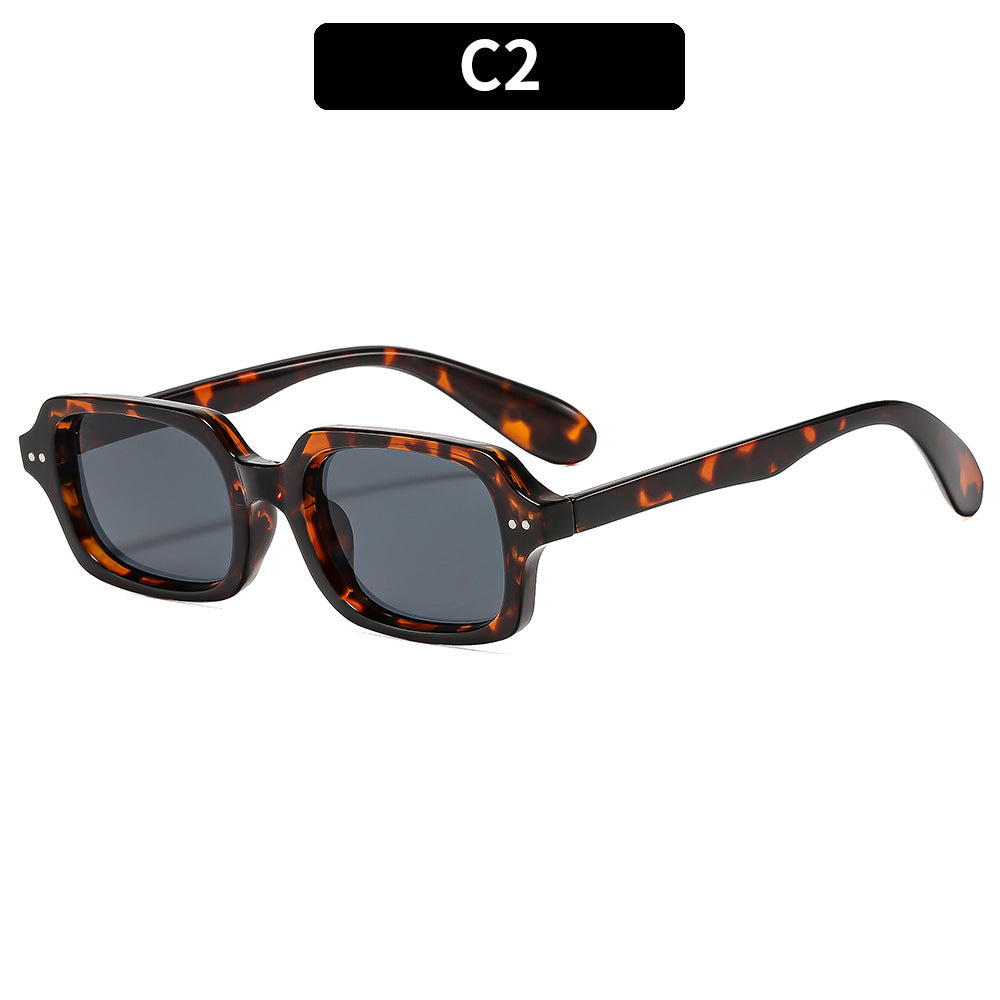 Trendige Übergroße Rechteckige Sonnenbrille