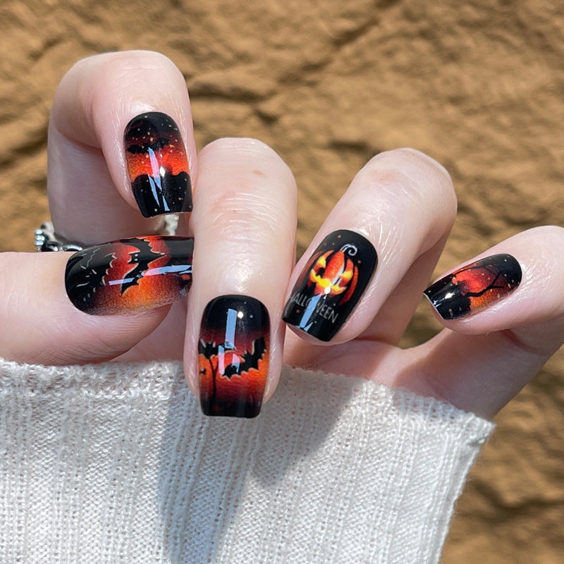 Halloween-Themen Press-On Nagelkunst Set Brehn