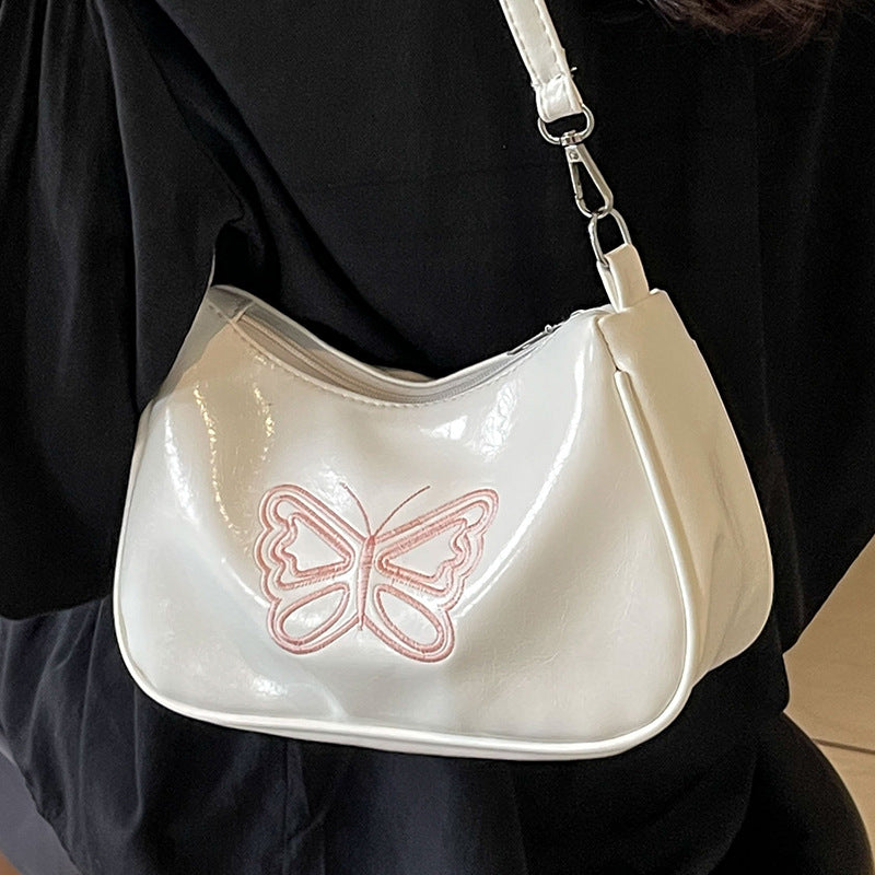 Elegante Schmetterlingsmotiv Umhängetasche
