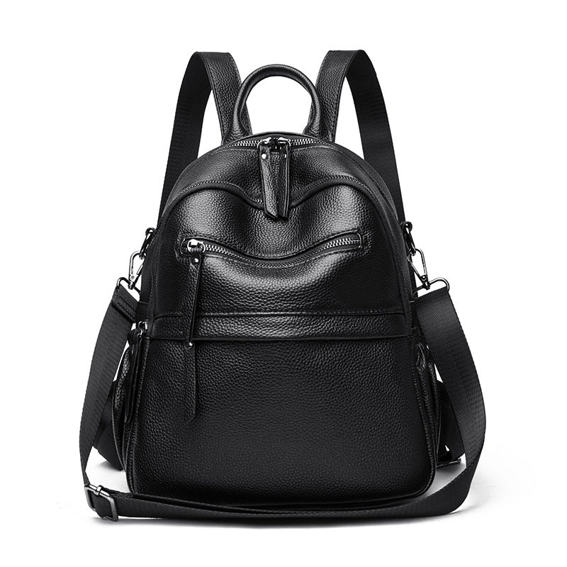 Multi-Funktionaler Texturierter Leder-Rucksack Brehn