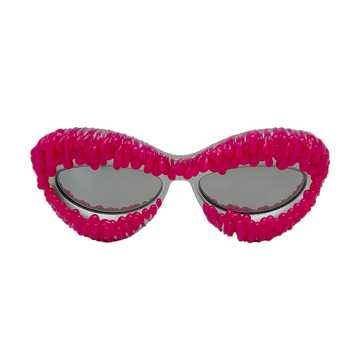 Damen extravagante Cat-Eye-Sonnenbrille mit dekorativem Rahmen Brehn