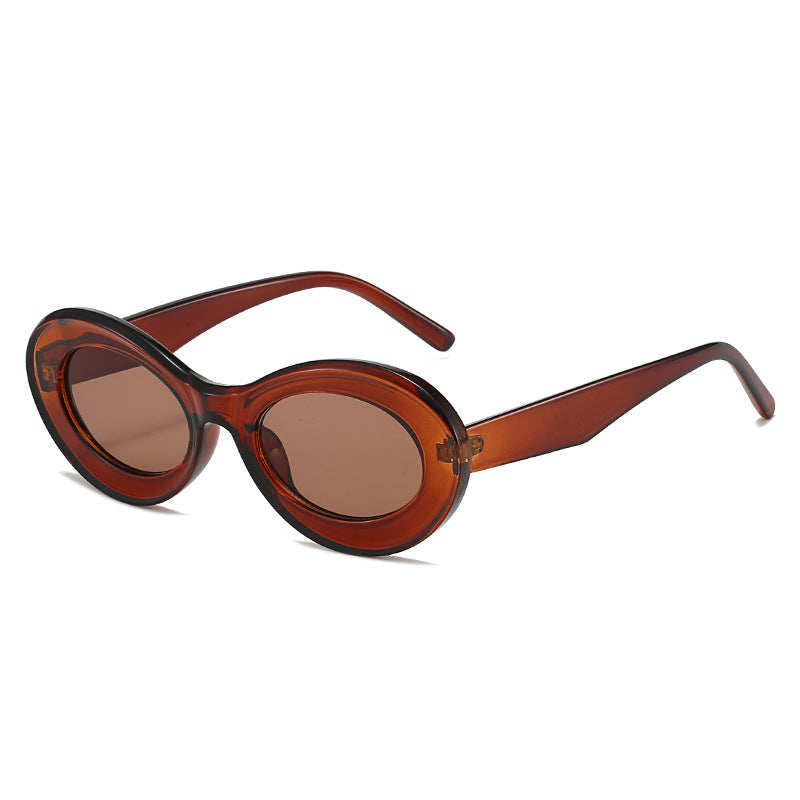 Damen modische Sonnenbrille im ovalen Design Brehn