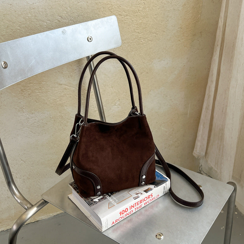 Suede Craft Handtasche