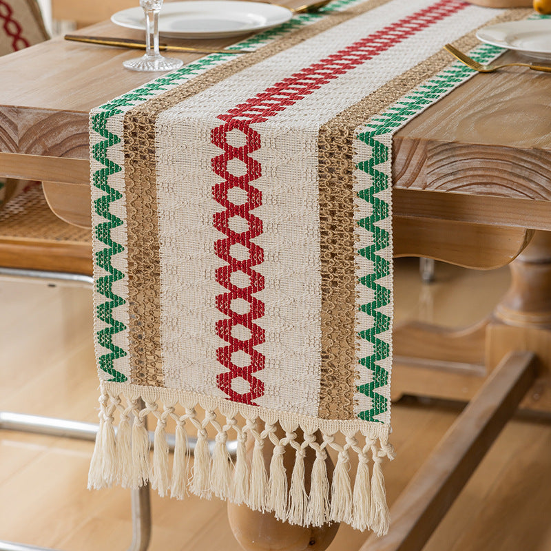 Bohemian Stil Fransen Tischdecke