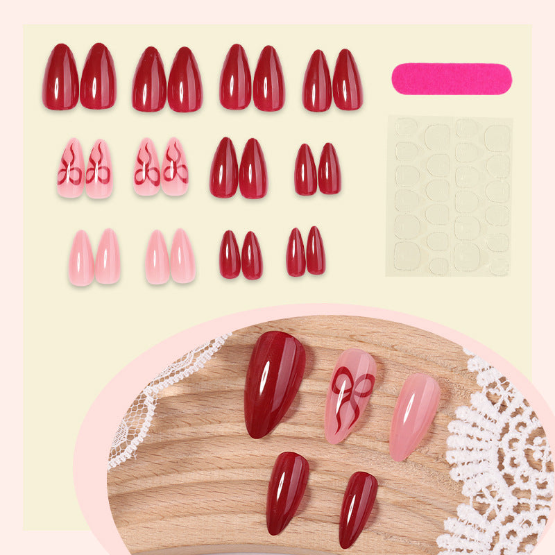 Künstlerisches Press-On Nail Kit Brehn