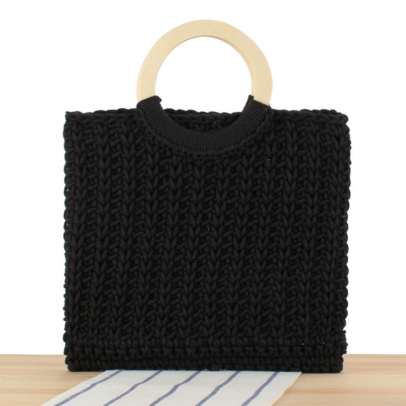 Handtasche mit Modernem Geometrischen Strickdesign Brehn