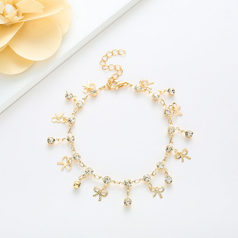 Crystal Bow Charm Bracelet Brehn