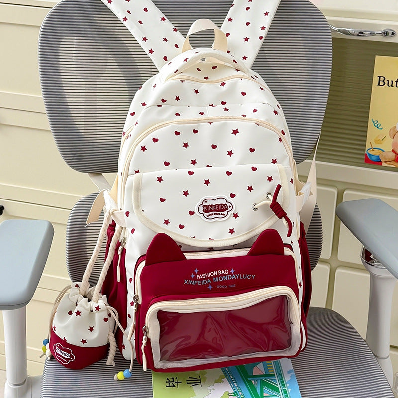 Verspielter Bunny-Ohr-Design-Rucksack