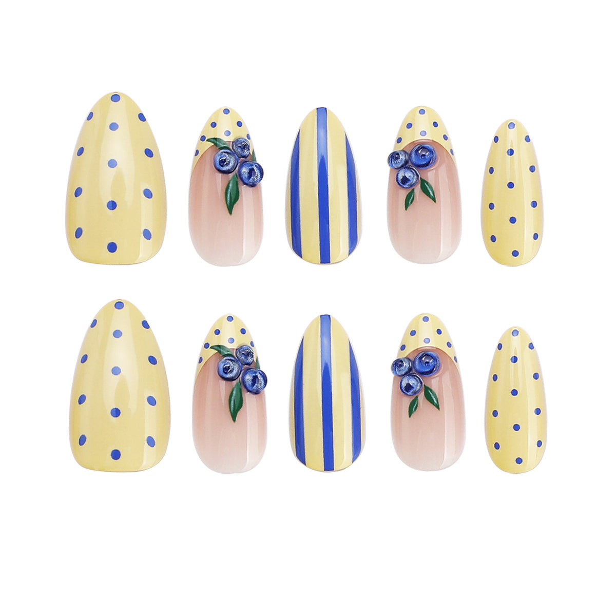 Kunstvolle Stiletto-Nägel mit floralen Akzenten und bunten Mustern Brehn