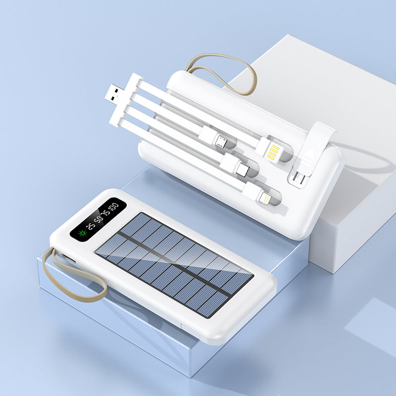 tragbare Solar-Powerbank mit multifunktionalem Ladekabel Brehn