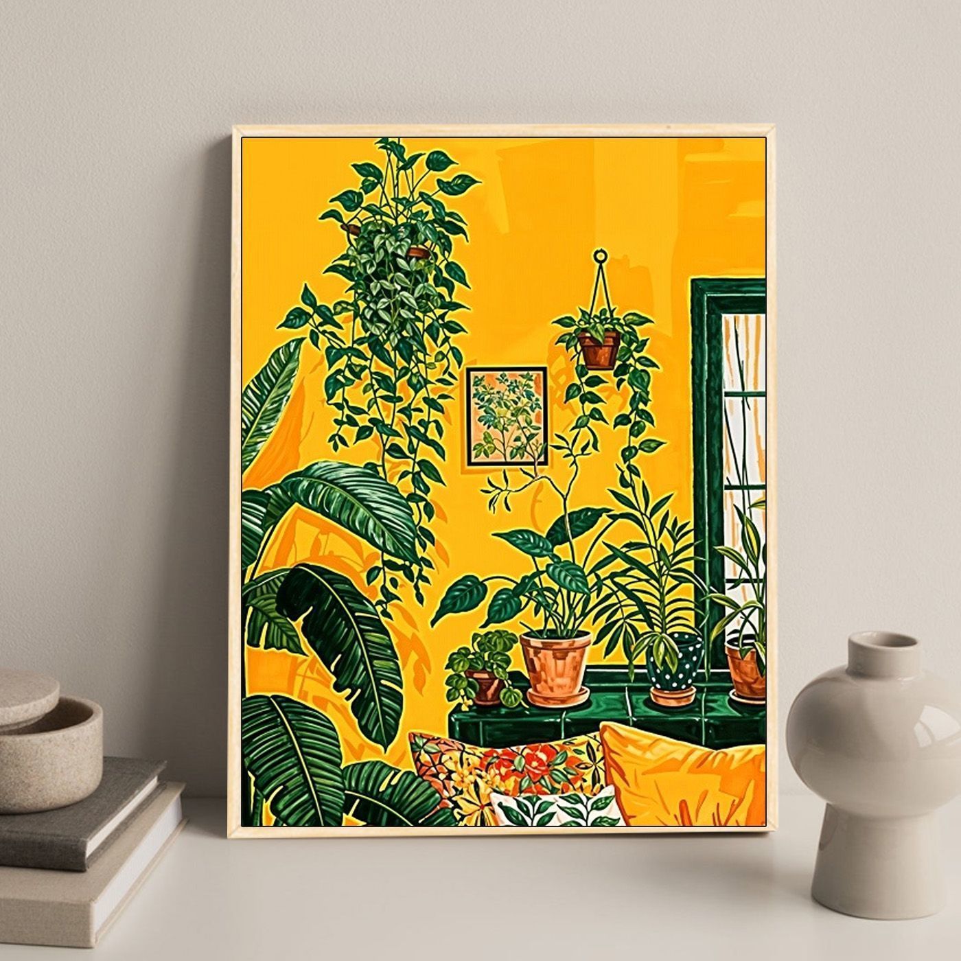 Gemütlicher floral-theme Wohnkultur Kunstdruck Brehn