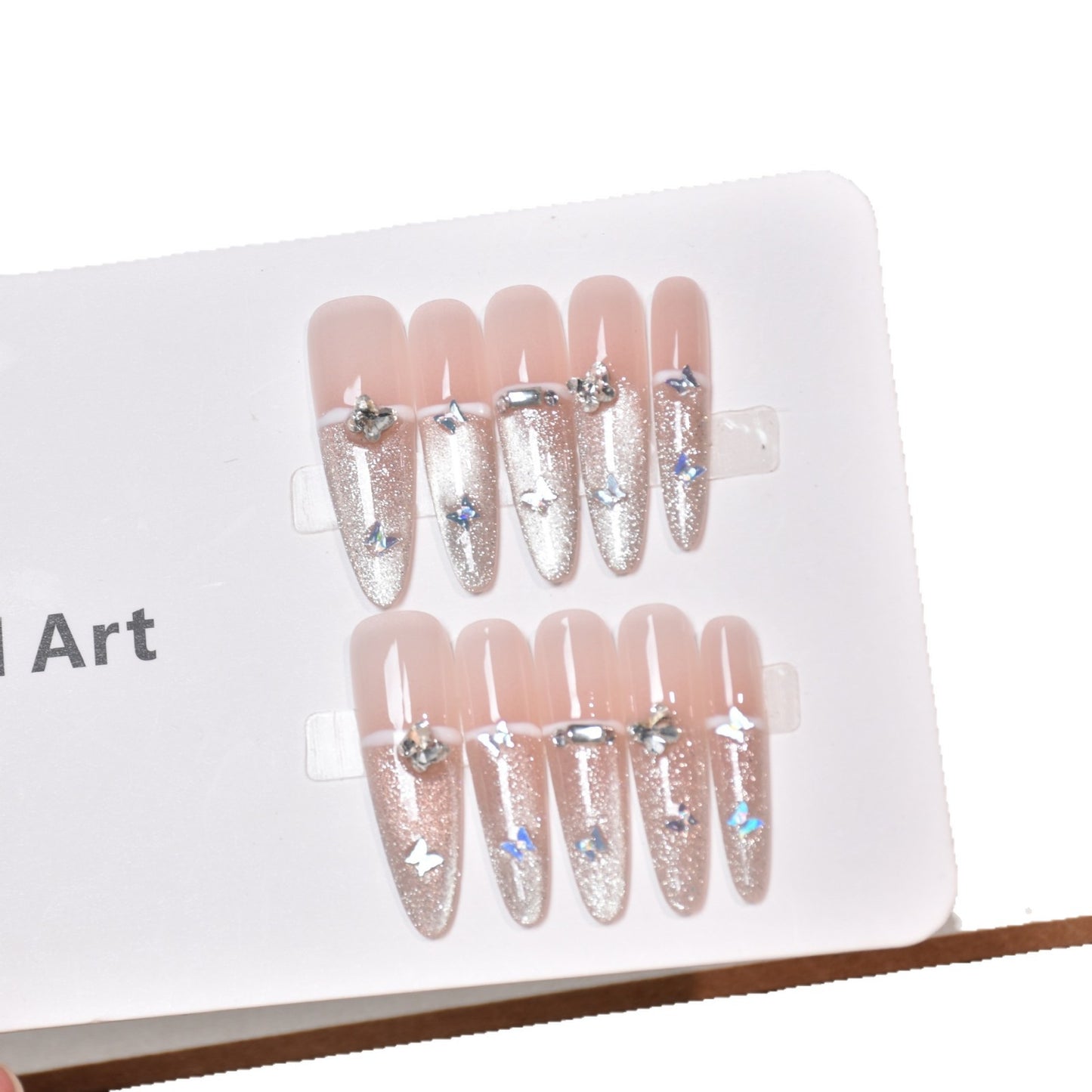 Artisanale Glitzernde Press-On Nagelverlängerungen Brehn