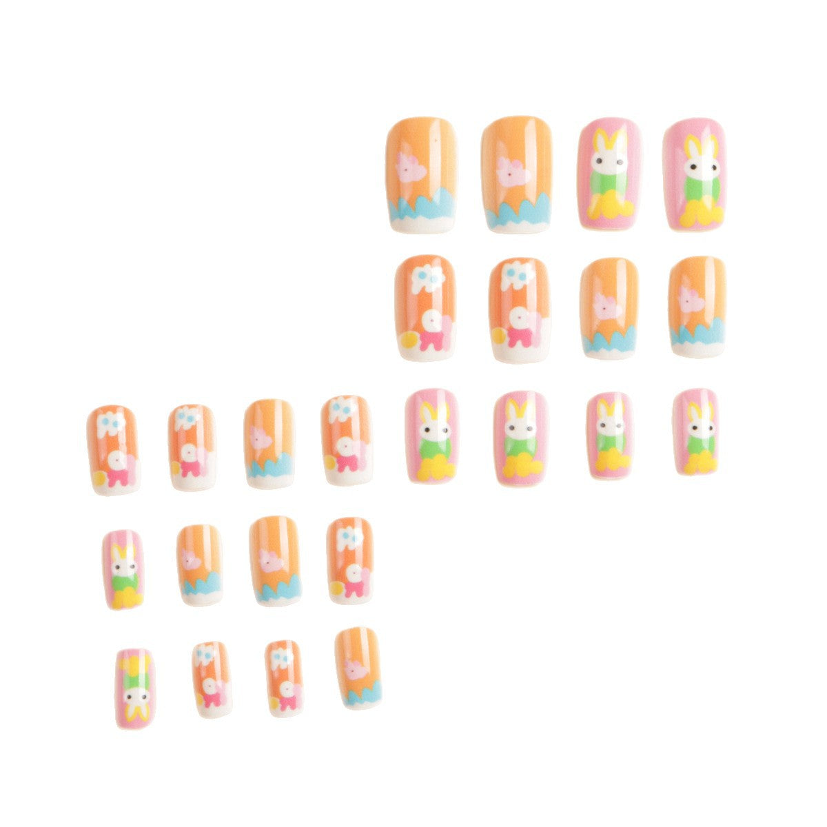 Künstlerische saisonale Hasen-Themen-Presse-Nagelkunst Brehn