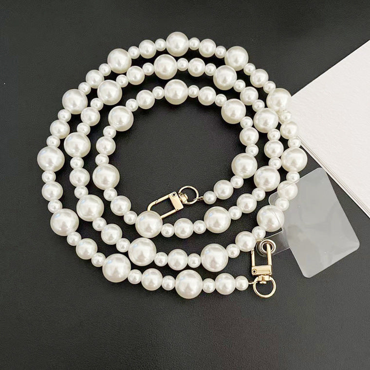 Damen elegante Perlenbesetzte Brillen Kette Brehn