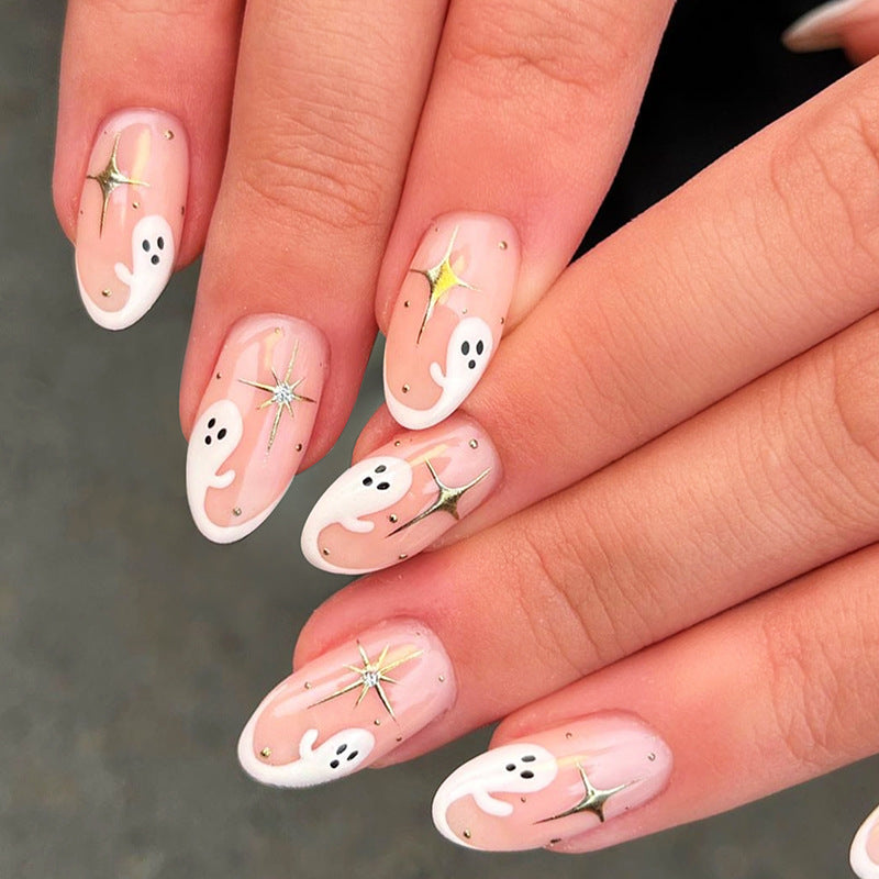 Verspielt Press-On Nageldesign-Set mit Gespenst-Designs Brehn