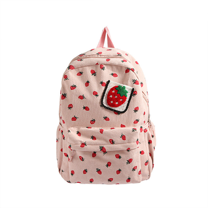 Rucksack mit Verspieltem Erdbeerdesign Brehn