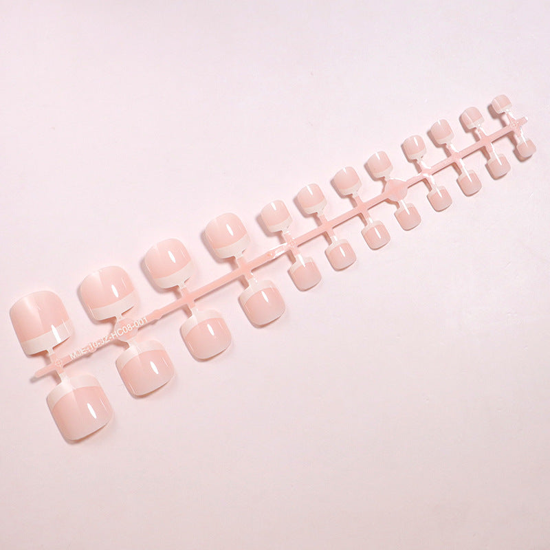 Premium Glossy French Tip Press-On Nail Set Brehn